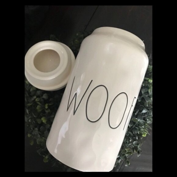 Rae‎ Dunn Woof Ceramic Snack Treats Canister - Picture 1 of 7